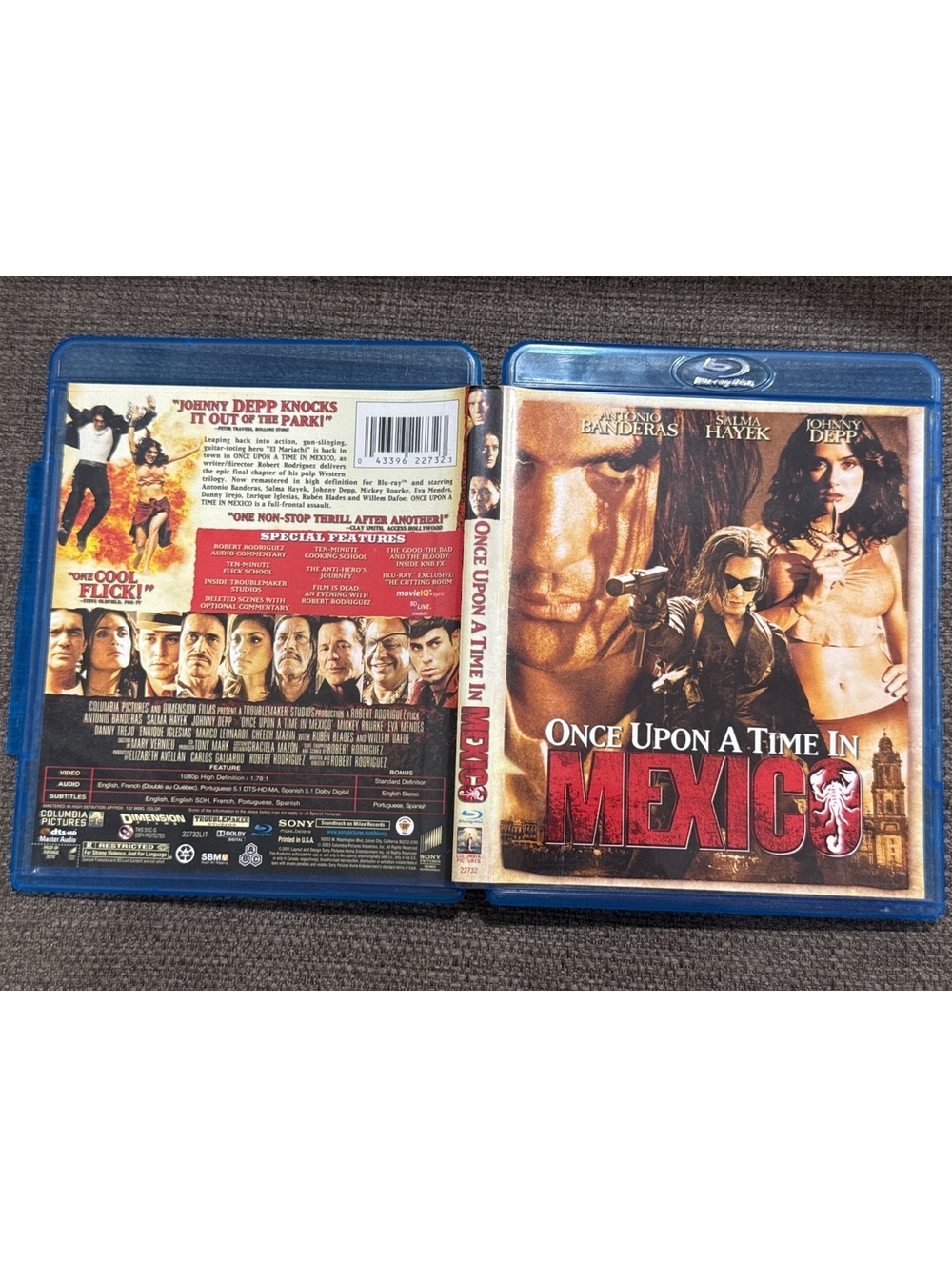 Once Upon a Time in Mexico (Blu-ray, 2003) Antonio Banderas Johnny Depp